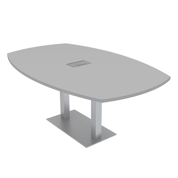 45 in W, 84 in L, 29 in H, Engineered Wood Top, Grey